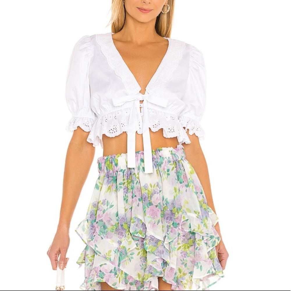For love & lemons Caterina blouse (xs)